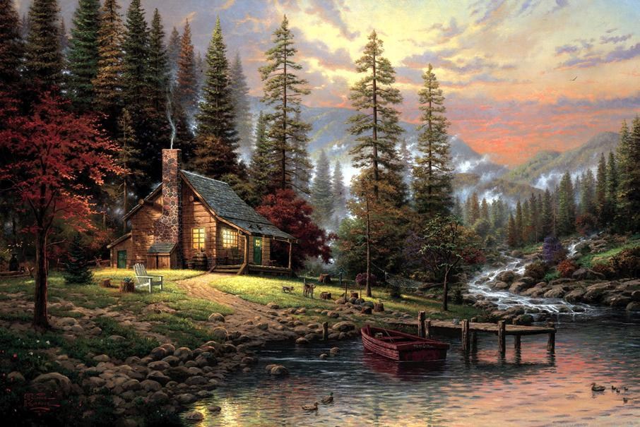 Thomas Kinkade A Peaceful Retreat